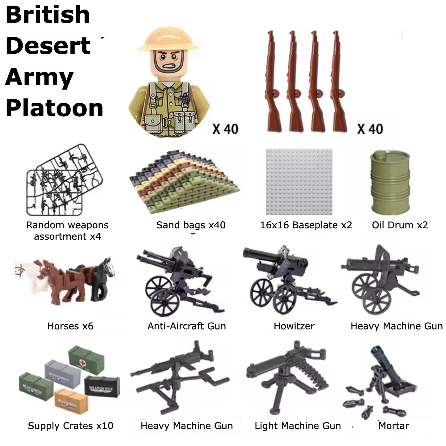 British Desert Army Platoon - 40 soldiers