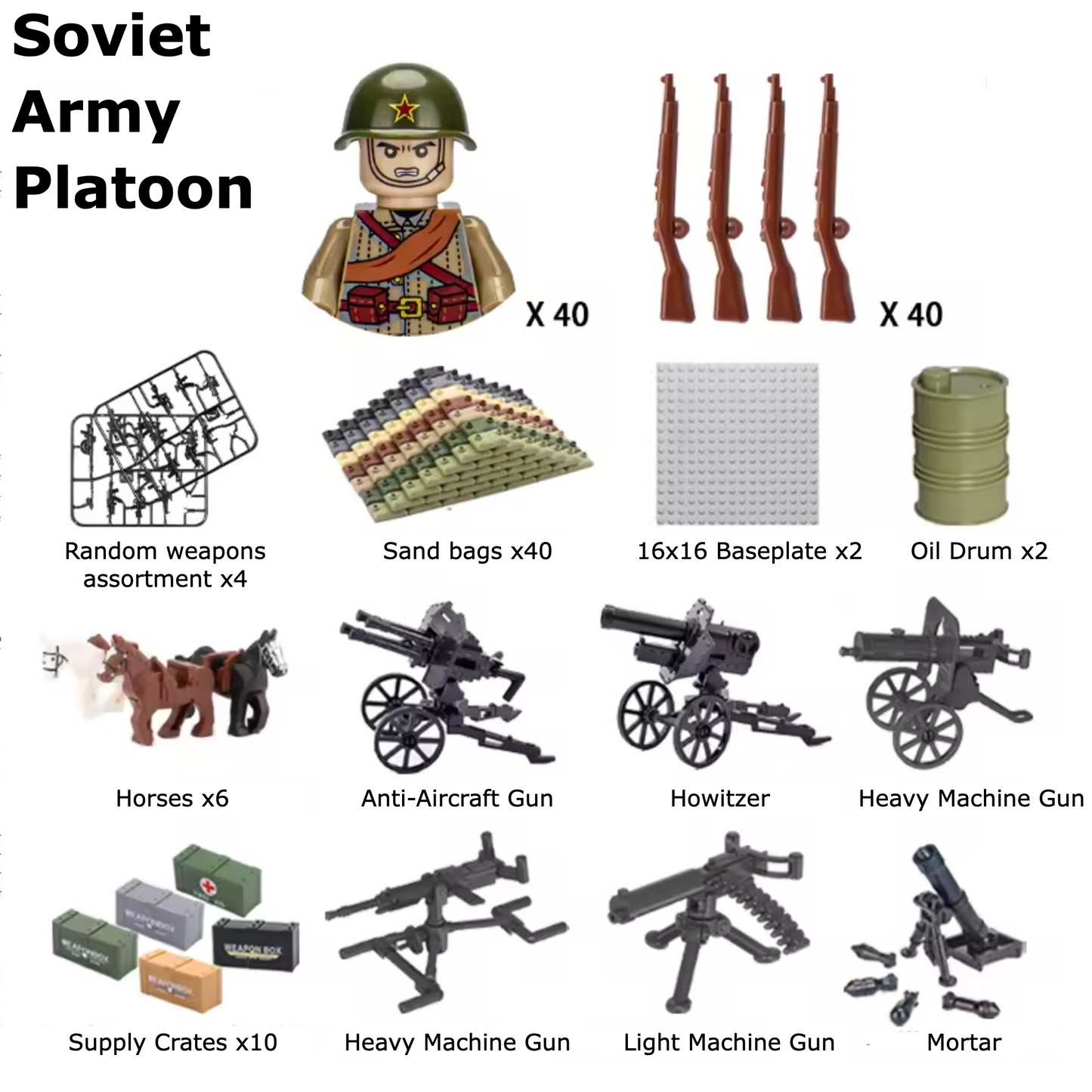 Soviet Army Platoon - 40 soldiers