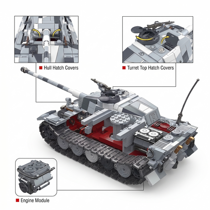 Tiger 2 Snow Camo - 1521pcs