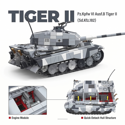 Tiger 2 Snow Camo - 1521pcs