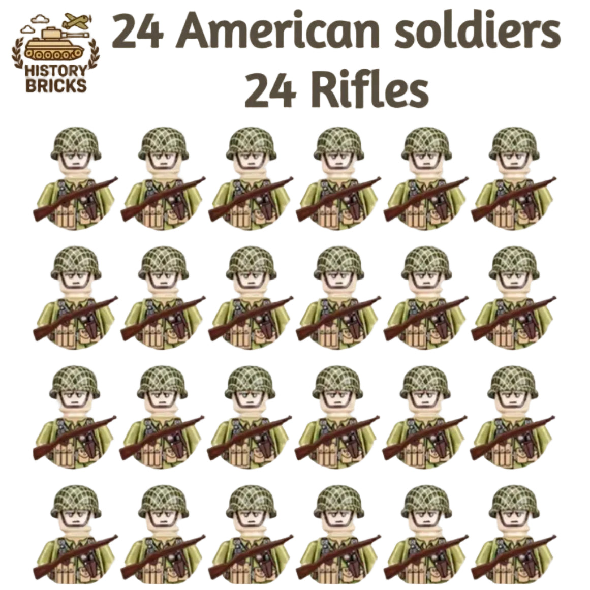 24 American Riflemen - Mini Figures